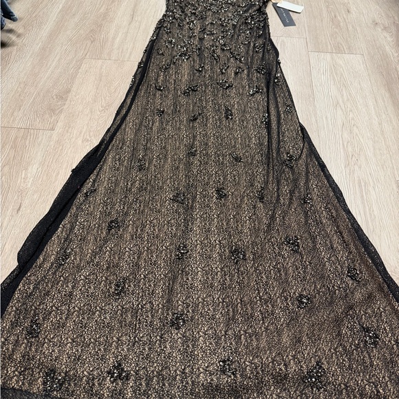 Aidan Mattox Black Beaded Maxi Dress NWT size 6 - Picture 6 of 14